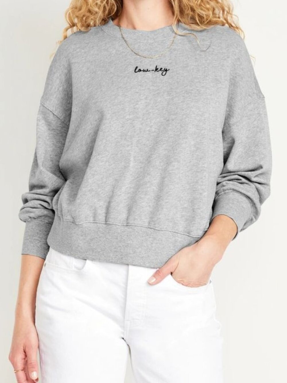 NEW Old Navy French Terry "Low-Key" Crewneck : Large